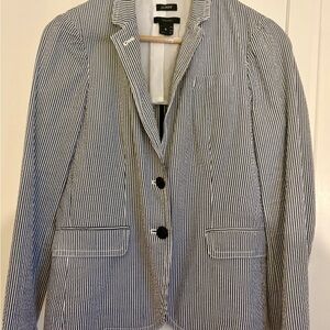 J.Crew Schoolboy Blazer in Navy and White